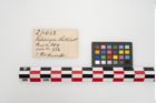Etikett zu Bronzeciste (NHMW-PRAE-024623)